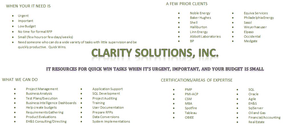 Clarity Solutions, Inc.
